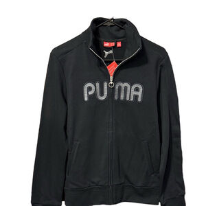 Puma Lifestyle Black Full-Zip Y2K Style Jacket NWT
